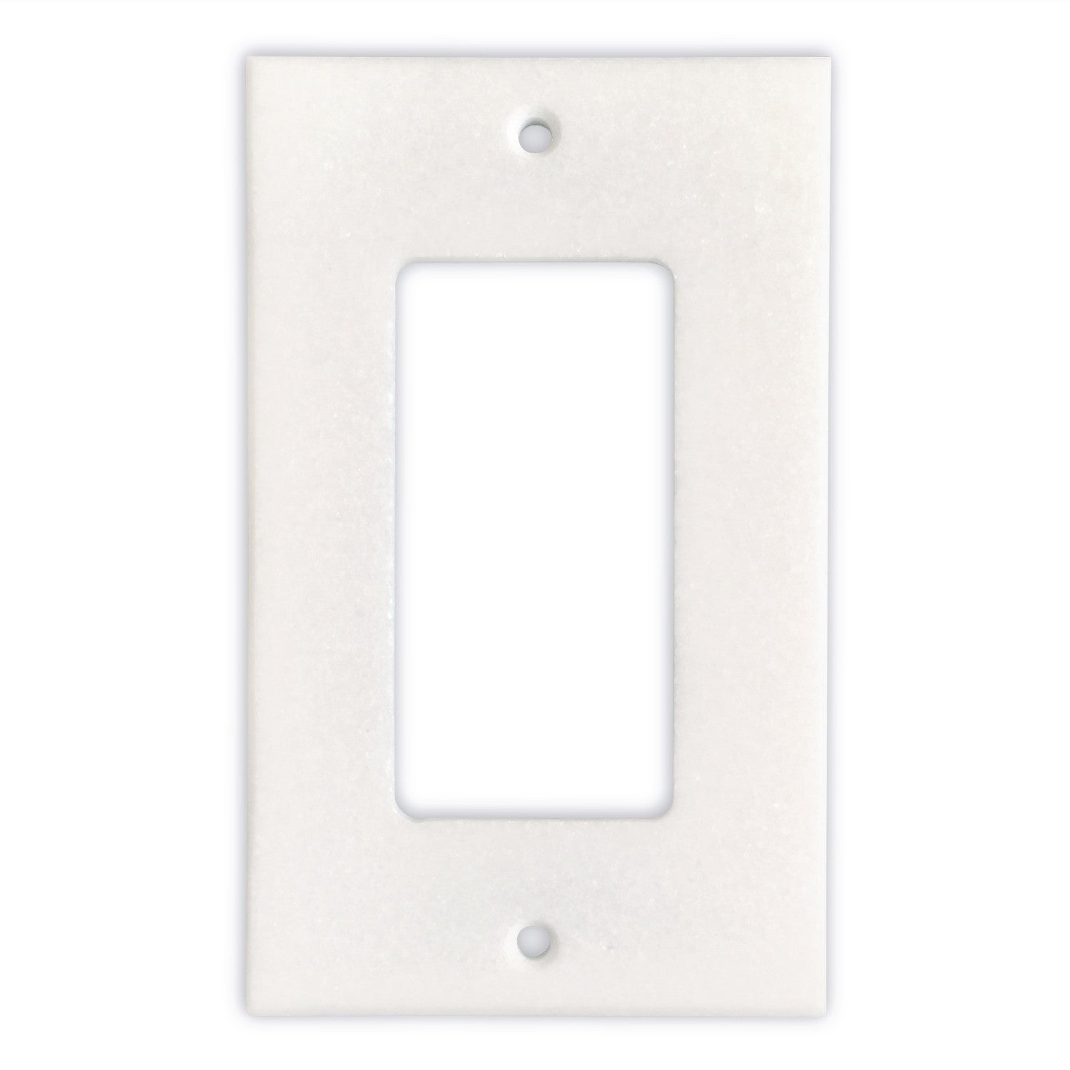 Thassos White Marble Single Rocker Switch Wall Plate / Switch Plate / Cover - Honed