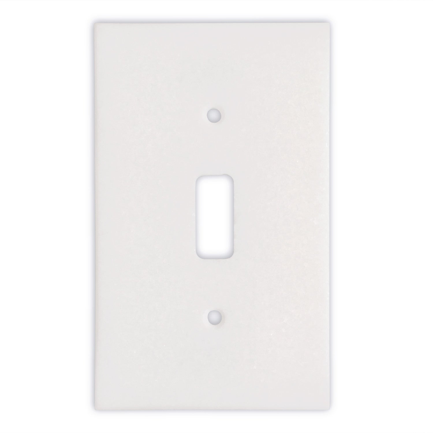 Thassos White Marble Single Toggle Switch Wall Plate / Switch Plate / Cover - Honed