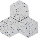 Terrazzo Blue Marble Polished 6" Hexagon Tile