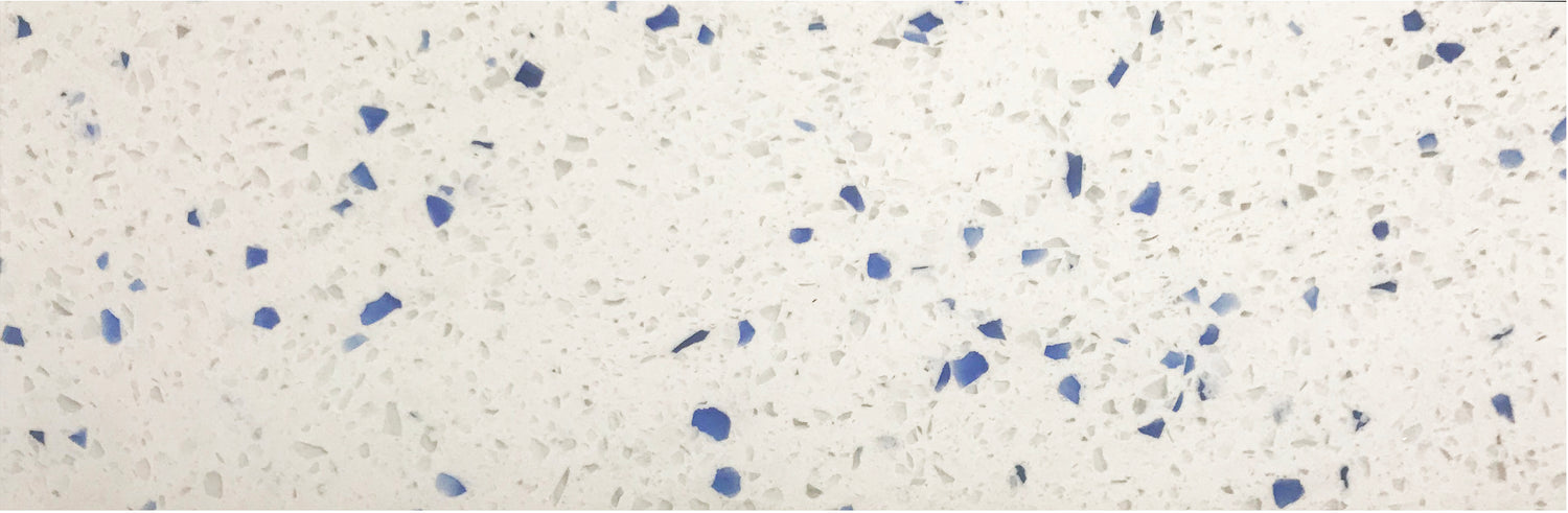 4 X 12 Terrazzo Blue Marble Polished Field Tile