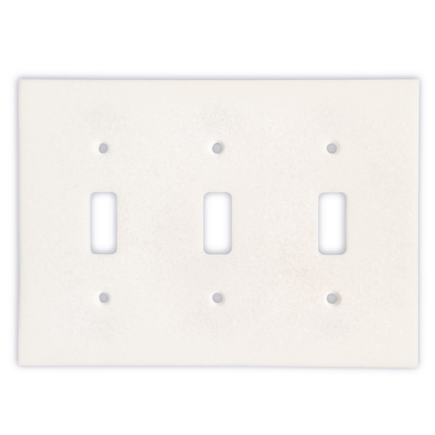 Thassos White Marble Triple Toggle Switch Wall Plate / Switch Plate / Cover - Honed