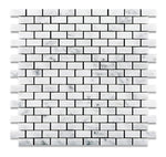 Carrara White Marble Polished Baby Brick Mosaic Tile