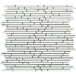 Thassos White Marble Polished ( Single-Color Thassos ) Bamboo Sticks Mosaic