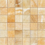 2 X 2 Honey Onyx Polished Mosaic Tile