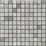 1 X 1 Tundra Gray (Atlantic Gray) Marble Honed Mosaic Tile