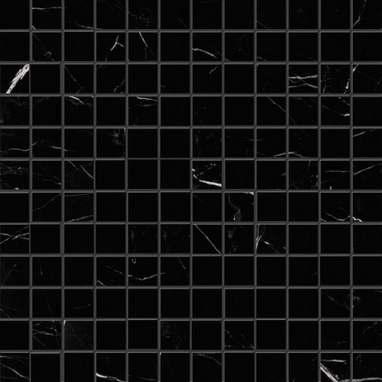 1 X 1 Black Marquina Marble Polished Mosaic Tile