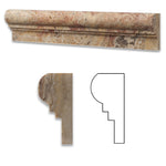 Scabos Travertine Honed OG-2 Chair Rail Molding Trim