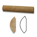 Gold / Yellow Travertine Honed Quarter - Round Trim Molding