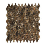 Emperador Dark Marble Polished 1" Diamond Mosaic Tile